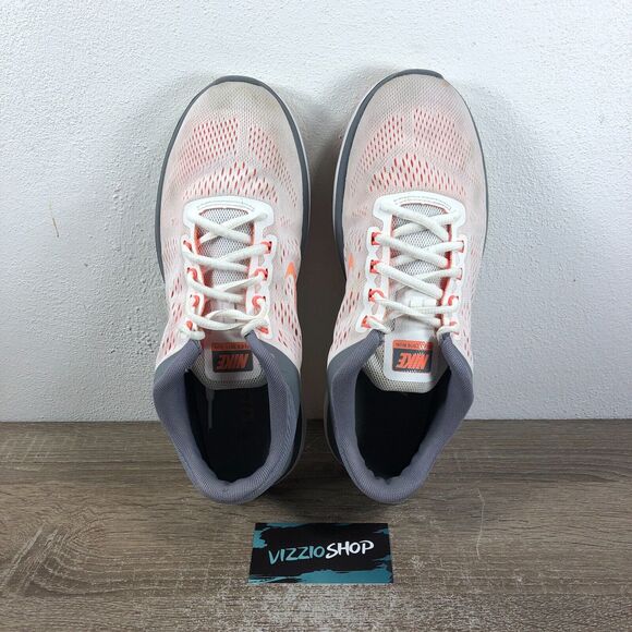 Nike Flex 2016 RN White Bright Mango Cool Grey Running Women's 10 830751-101 - Picture 5 of 8